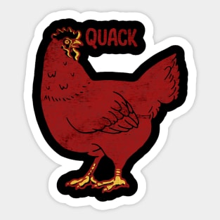 Quack Chicken Red Sticker